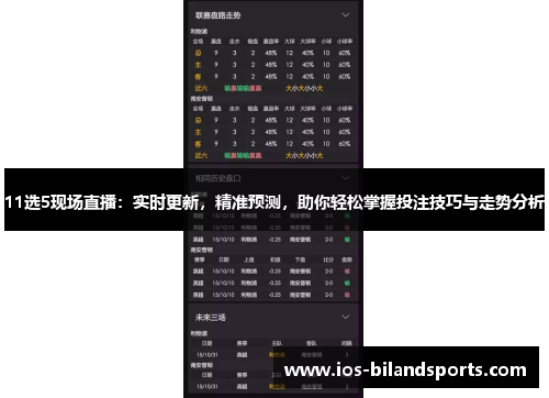 11选5现场直播：实时更新，精准预测，助你轻松掌握投注技巧与走势分析